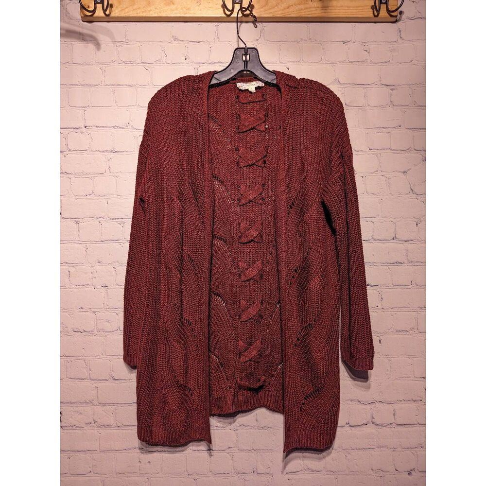 Pink Republic no closure cardigan size large
